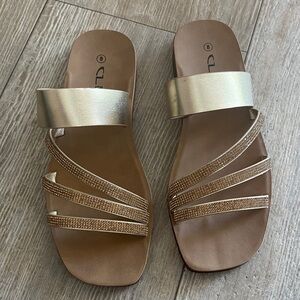 CL by Laundry Gold Strappy Sandals